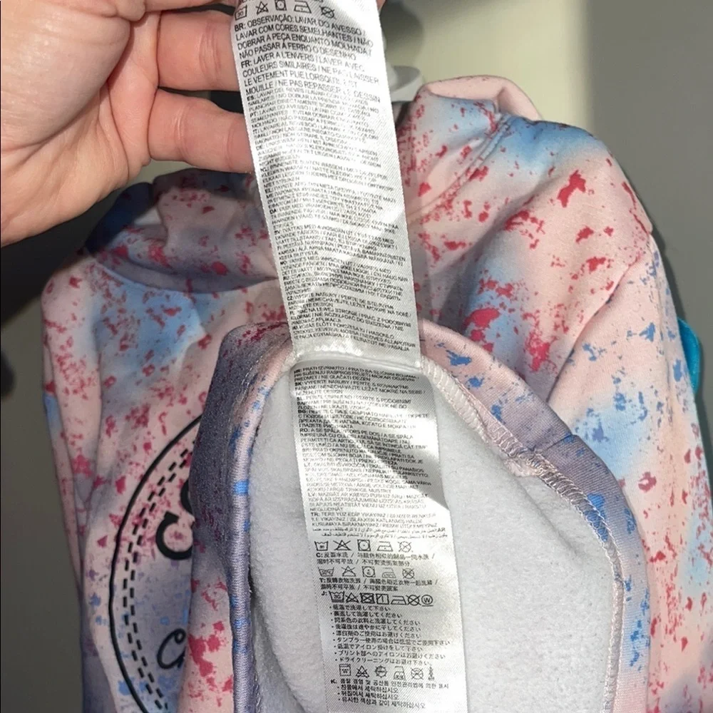Converse Pink and Blue Splatter Hoodie